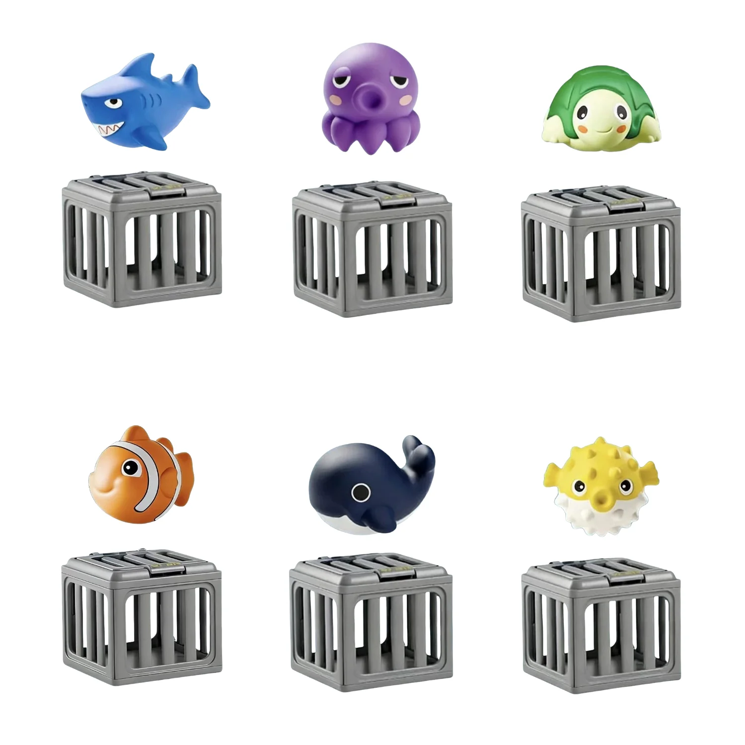 Children's Pool Diving Toys Toddler Swimming Training Bath Toy Play Set Fish Box Floating (6pcs) 1005012388216224