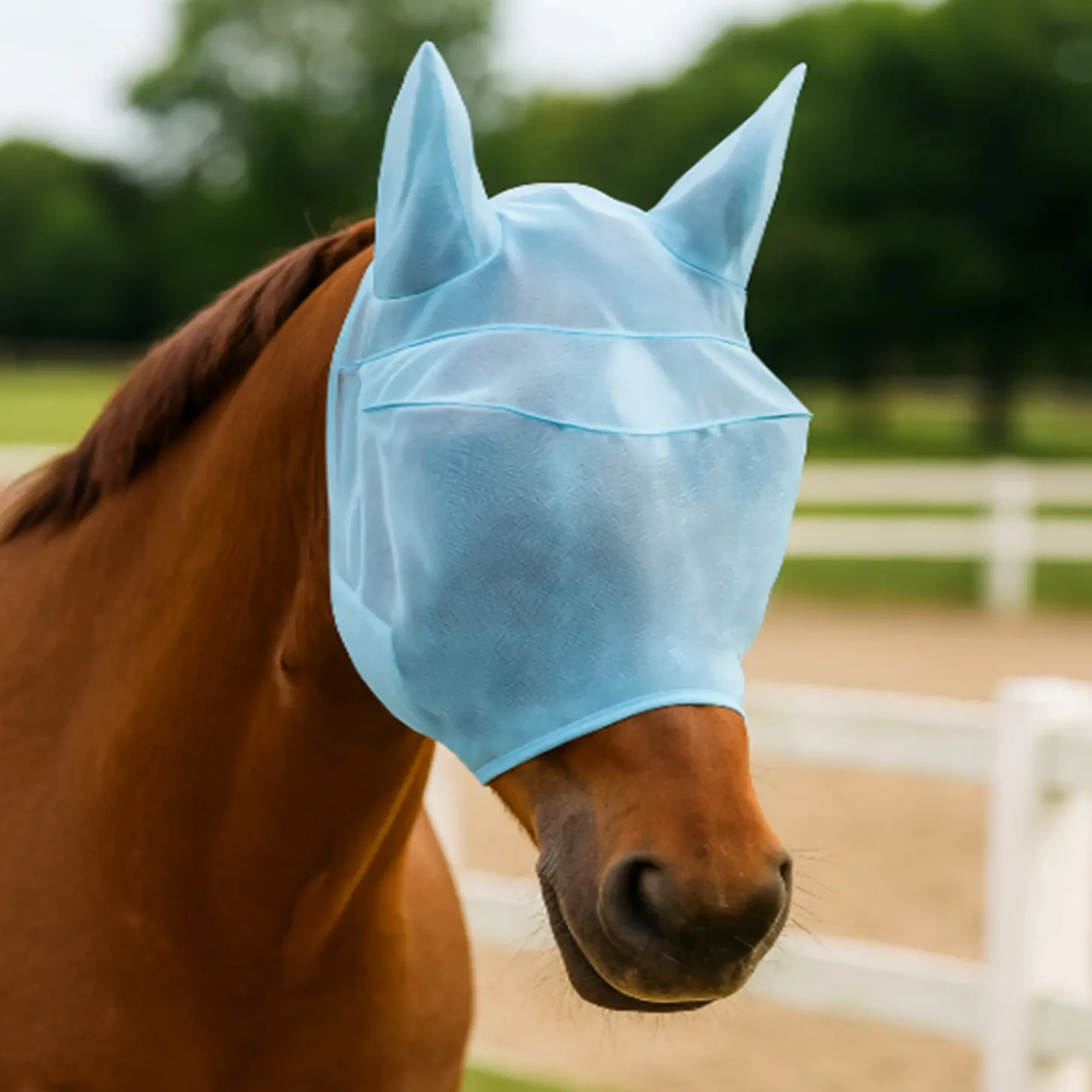 Equestrian Mask Breathable Wire Mesh Windproof Protective for Eyes Repellent for Mosquitoes 1005012388482947