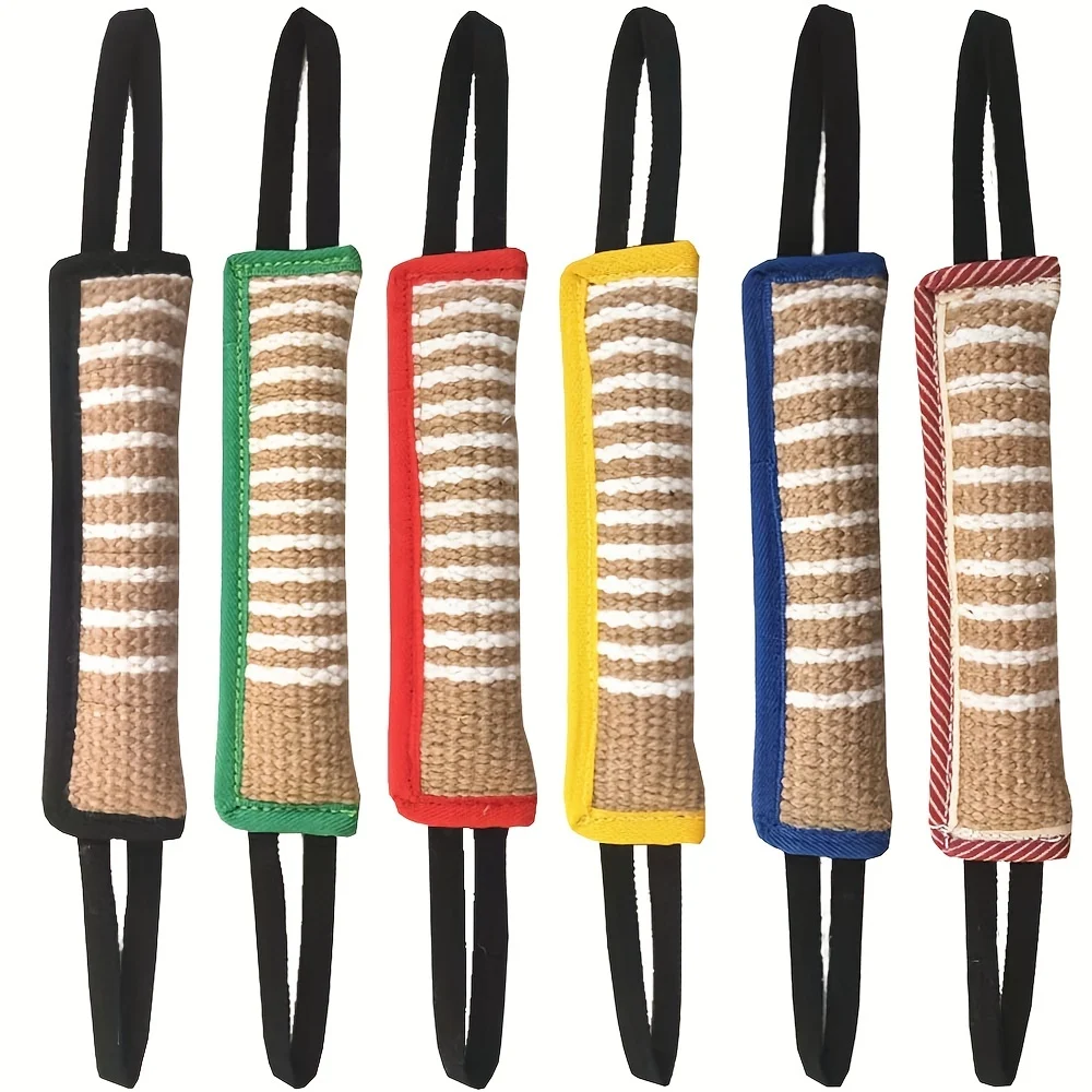 Tough Rope Chew Toy for Dogs, Bite Tug Toy, Durable Jute Tugger, Teeth Cleaning & Training Tool (1pc) 1005012388497807