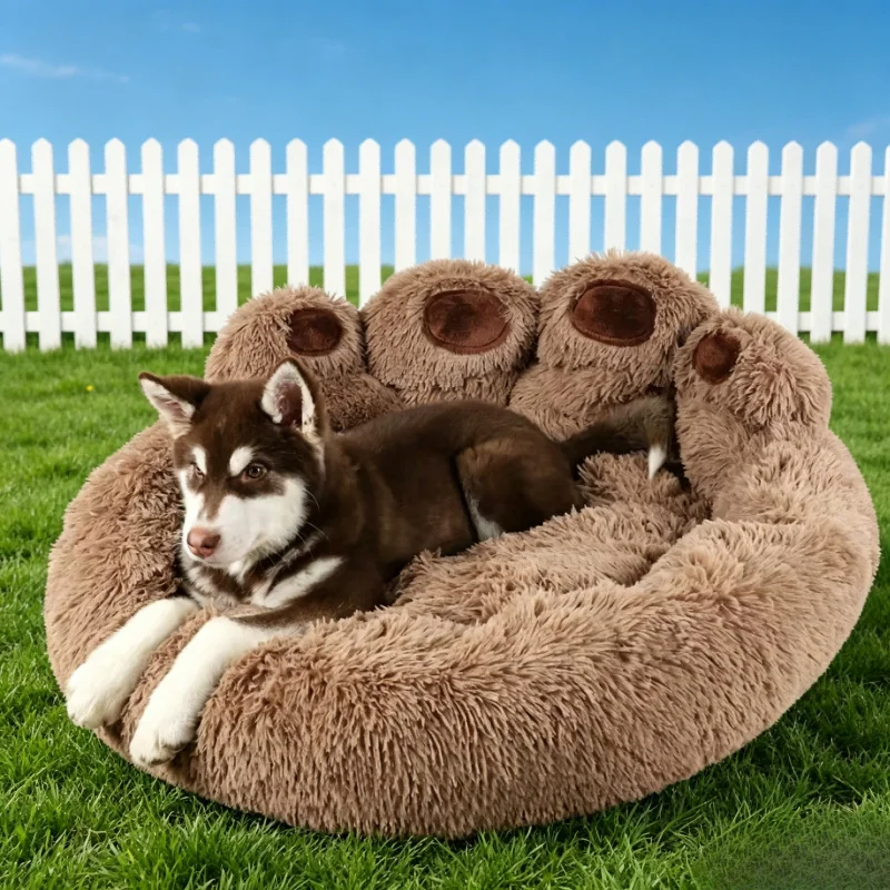 Fluffy Winter Warm Dog Bed, Large & Small Pet Sofa Basket 1005012389583129