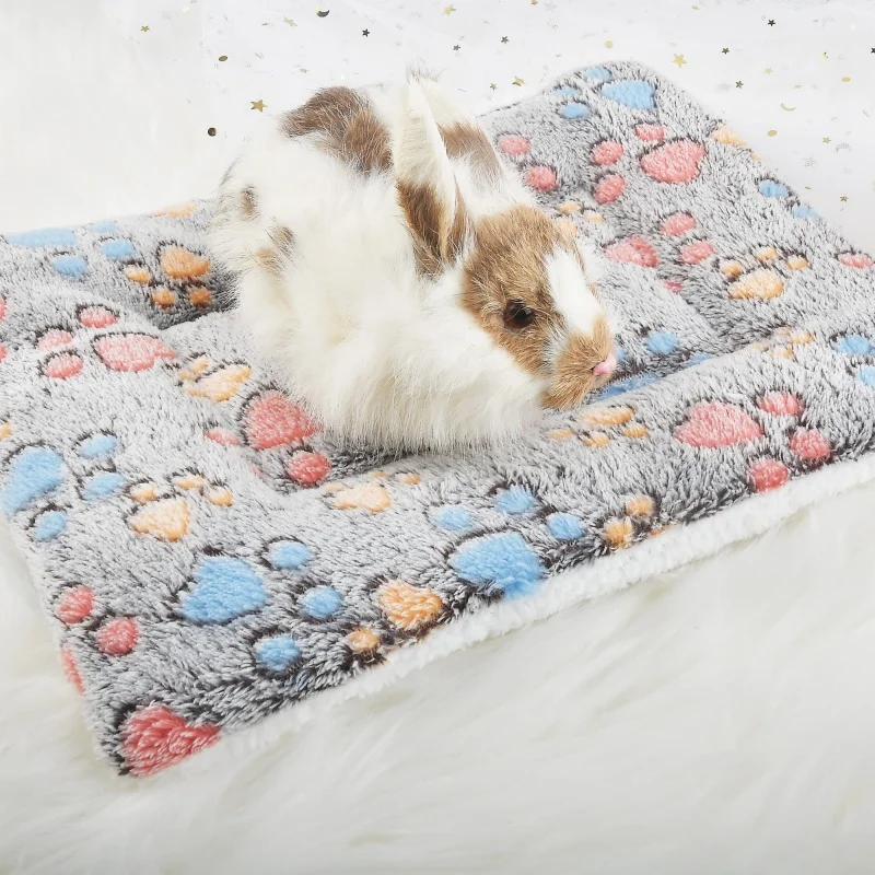 Soft Fluffy Pet Blanket Flannel Dog Sleeping Paw Print Pattern Mat Warm Comfortable for Cat 1005012389914869