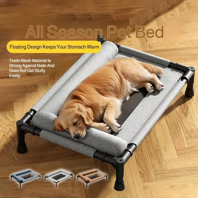 Elevated Dog Bed Detachable Washable Mesh Pet Cot Four Seasons Universal Moisture Proof for Dogs 1005012393809687