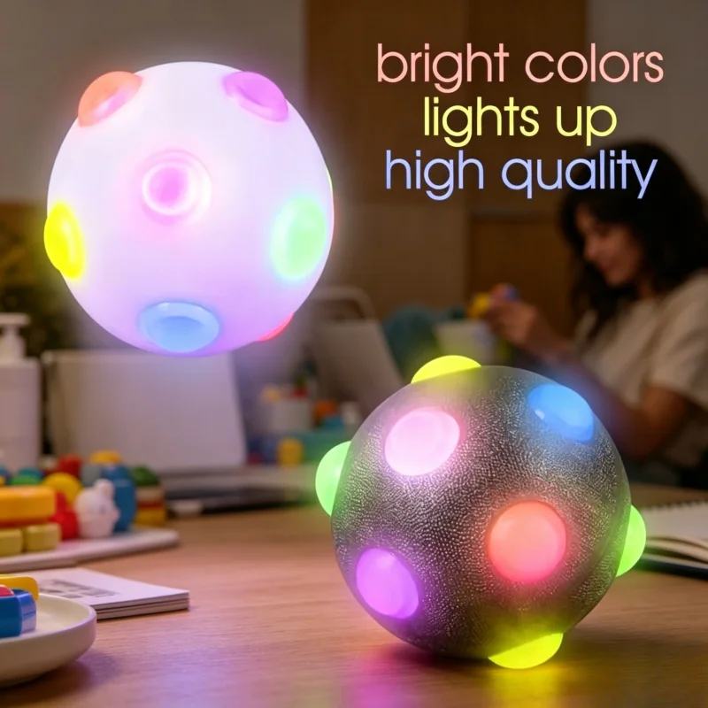 LED Glowing Dog Toy Ball, Flashing Elastic Puppy Balls 1005012397179734