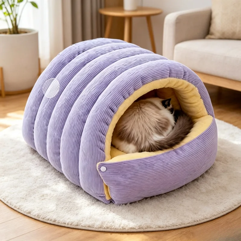 Winter Warm Cat Bed, Thickened Soft Pet Sleeping Nest, Warm Cat Cave for Kittens & Dogs 1005012397205591