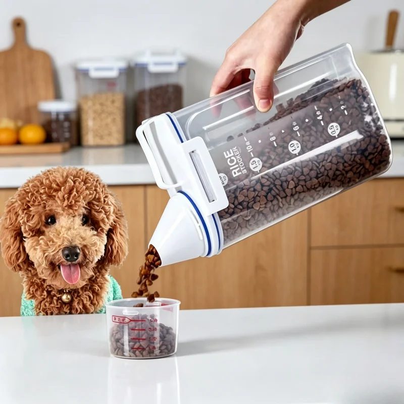 Premium Airtight Pet Food Storage Container, Large Capacity & Easy Clean 1005012397321163