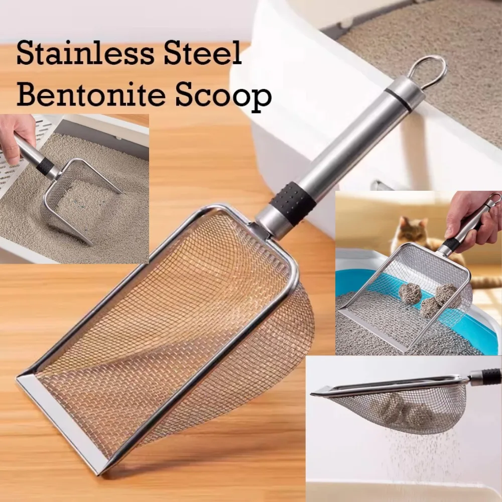 Sliver Stainless Steel Cat Litter Scoop Metal Deep Shovel Sand Leakage 1005012397442382