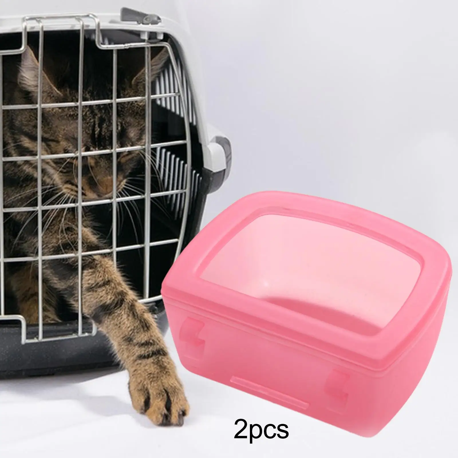 2x Dog Crate Bowls Easy to Mount Non Spilling Pet Carrier Bowl Drink Water Bowl 1005012397469417