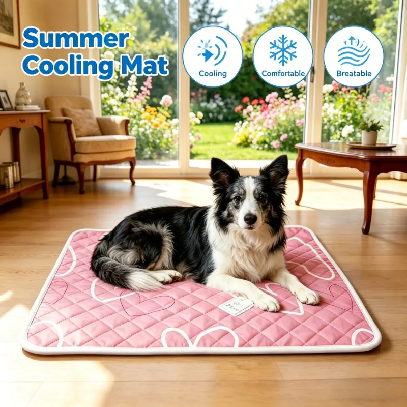 Summer New Pet Cooling Mat Cool Dog Cat Pet Mat Suitable Small Extra Large Dogs Effectively Absorbs 1005012399324252