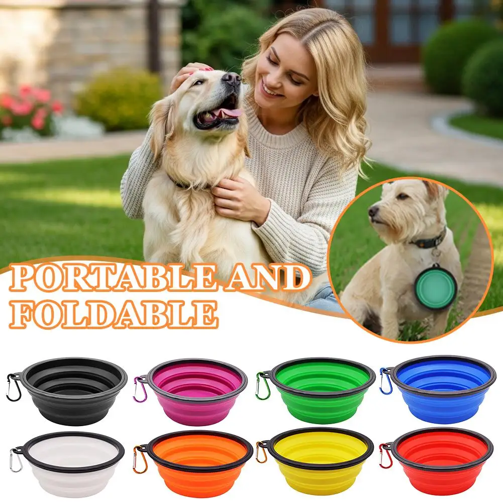 Dog Folding Bowl Portable Dog Travel Bowl Dog Food Water Bowl for Outdoor Walking with Carabiner 1005012399387796
