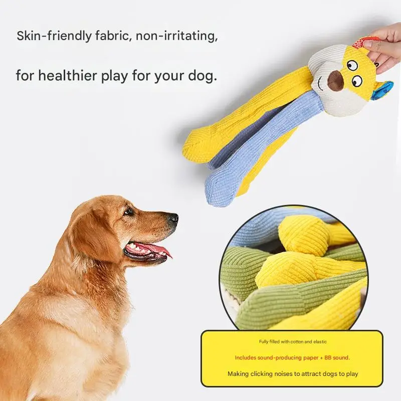 Interactive Dog Toy Crinkle Squeaky Plush, Boredom Buster Chew Toy BB Sound 1005012400004769