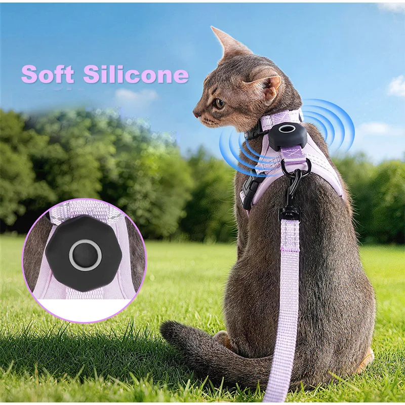 Escape-Proof Cat Harness with Airtag Holder Lightweight Reflective Adjustable Kitten Vest Harness 1005012400107333
