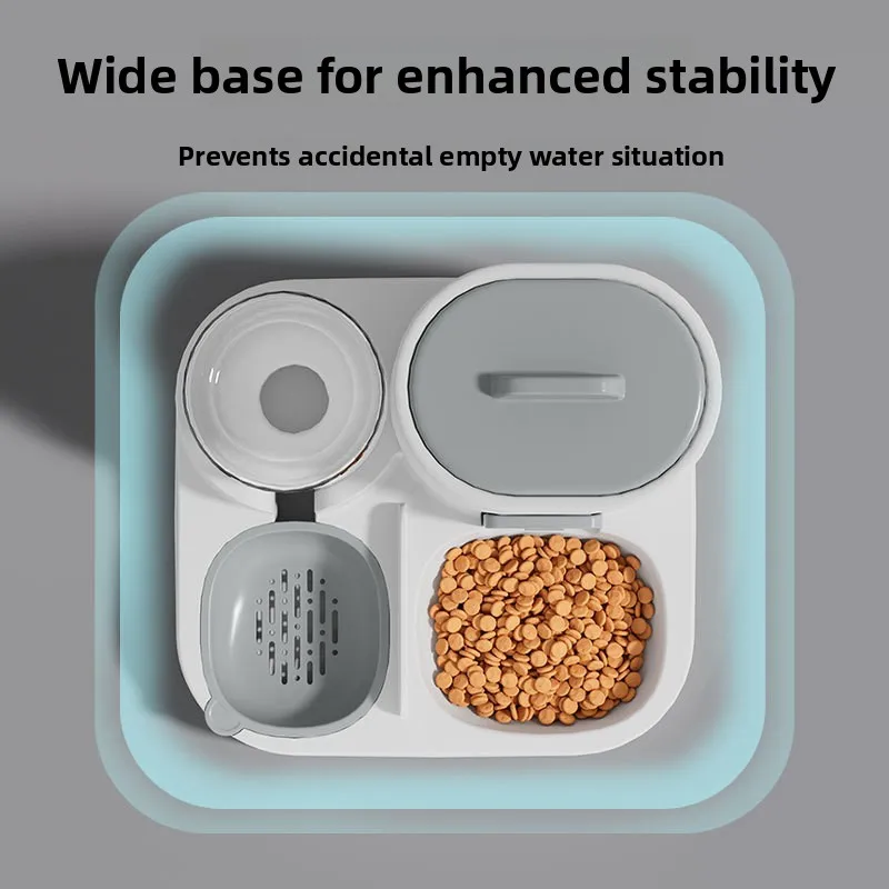 Large Capacity Cat Bowl Drinking Feeding Two-In-One Anti-Flip Dog Bowl Pet Water Food Integrated 1005012400782002