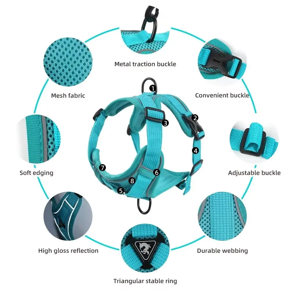 Reflective Trim Cat Harness Leash Breathable Vest Style Adjustable Anti Escape Escape 1005012401485715