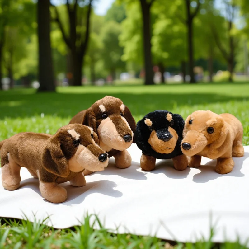 Smooth Dachshund Plush Toys Simulated Dog Soft Kids Accompany Toys Adorably Animal Home Decor Toys 1005012401883597