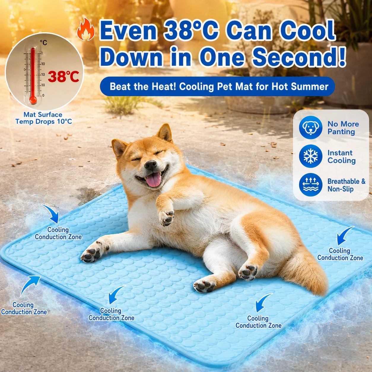 Dualpet Dog Cat Summer Cooling Pad Mat Washable Puppy Big Dog Ice Gel Bed Mattress Cool Mascotas 1005012401981068