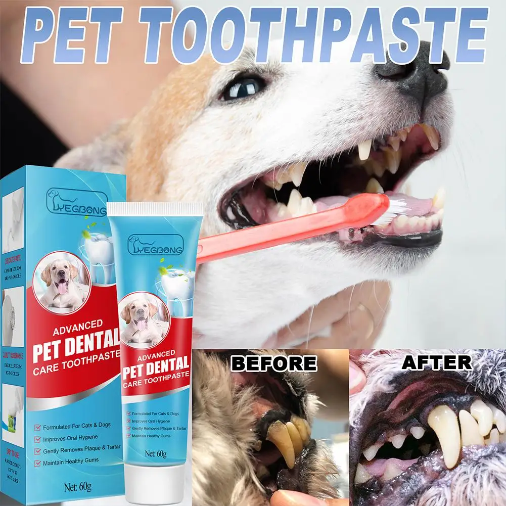 Gentle Pet Dental Care Paste for Cats & Dogs, Breath-Freshening Toothpaste for Daily Oral Hygiene 1005012402077282