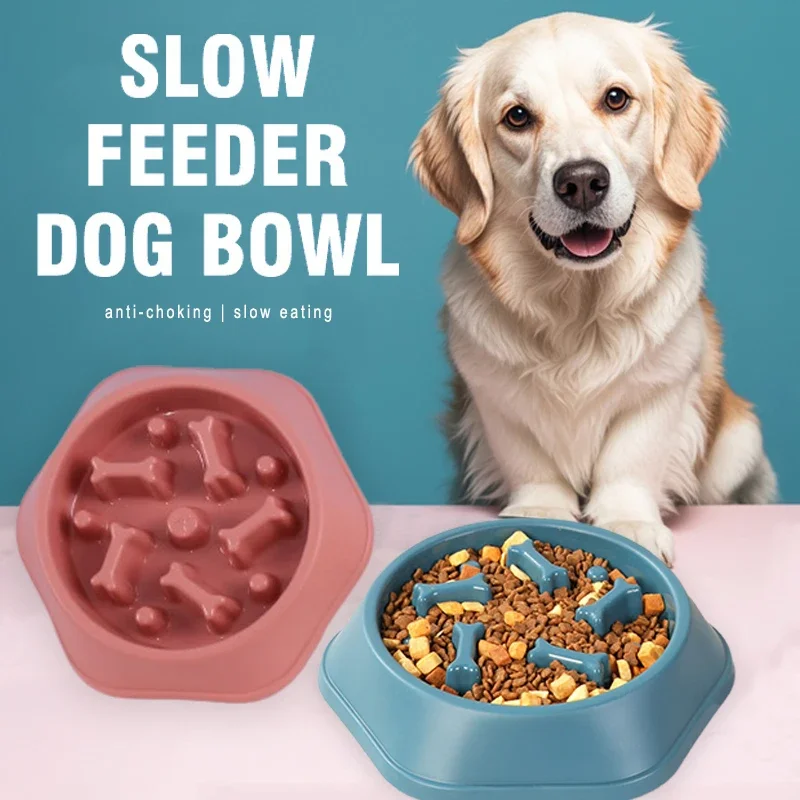 Slow Feeder Dog Bowl Anti-Choking Puppy Food Bowl Anti-Slip Pet Slow Eating Dog Dishes Puzzle (1pcs) 1005012402547651