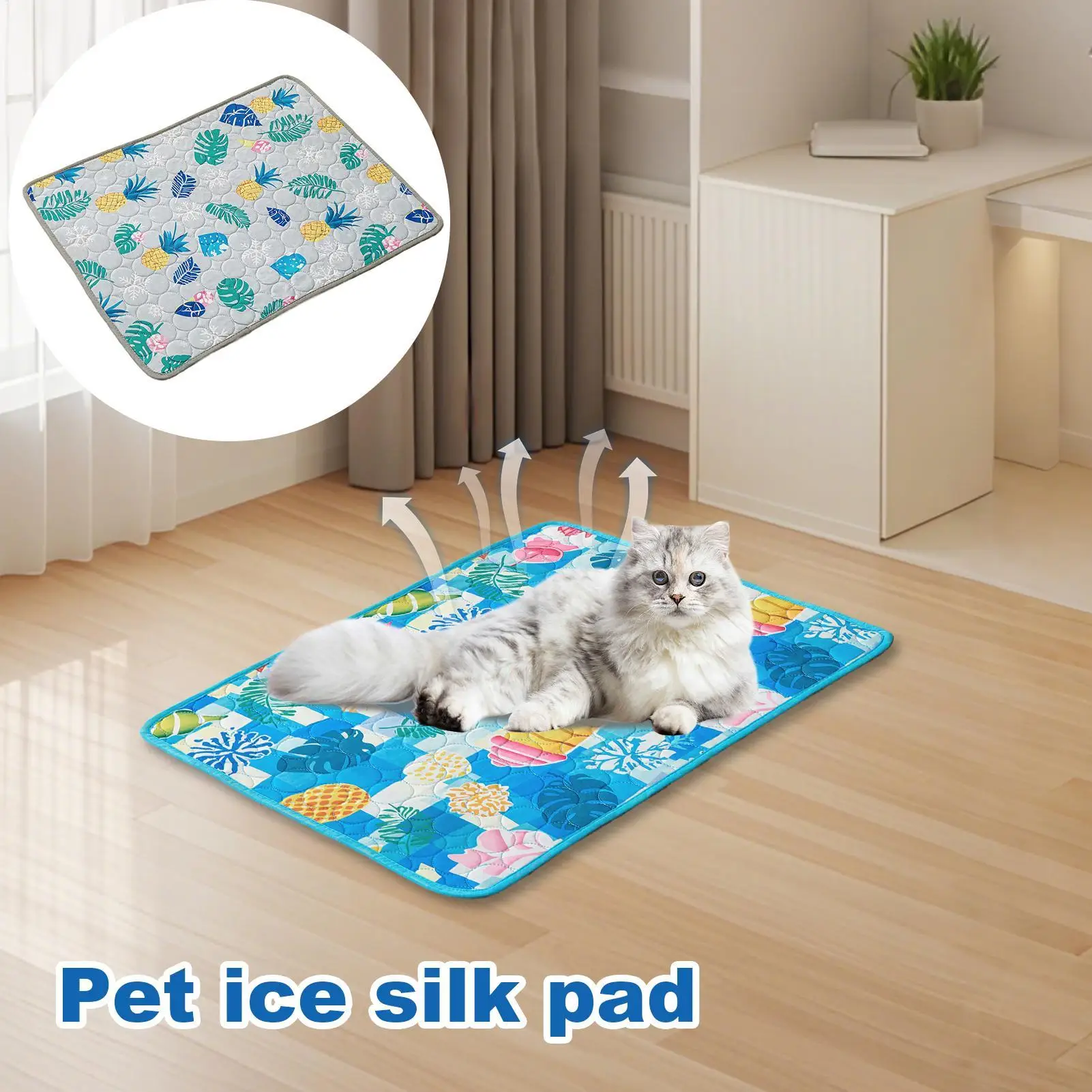 Pet Cooling Mat Cat and Sleeping Pad for Pets Summer Cool Pads Blanket Washable Ice Silk Breathable 1005012405070033