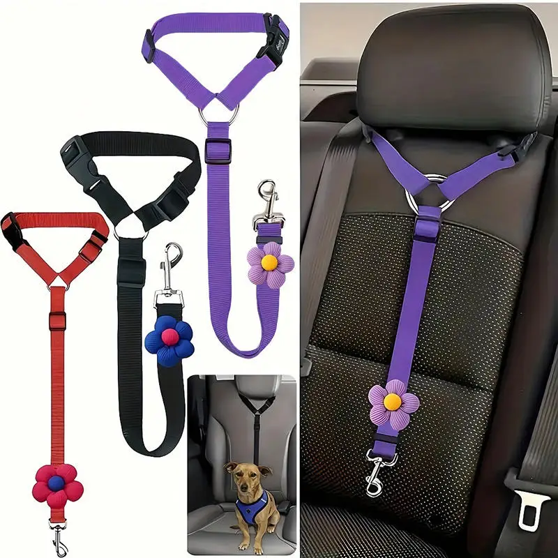 Dog Seat Belt for Vehicle Secure, Pet Car Tether Safety Leash for Dogs in Vehicles 1005012405904718