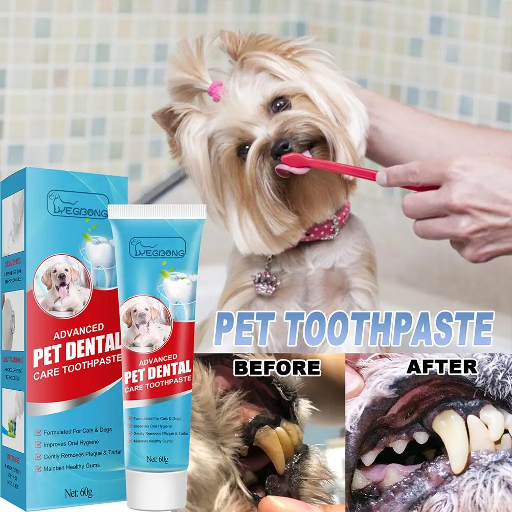 Pet Toothpaste for Cats & Dogs, daily Oral Care Paste to Freshen Breath & Reduce Soft Plaque Buildup 1005012406284242