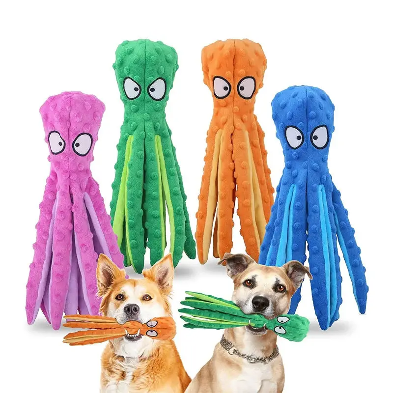 Pet Plush Dog Toy Voice Octopus Shell Puzzle Toy Bite Resistant Interactive Pet Dog Teeth Cleaning 1005012407062709