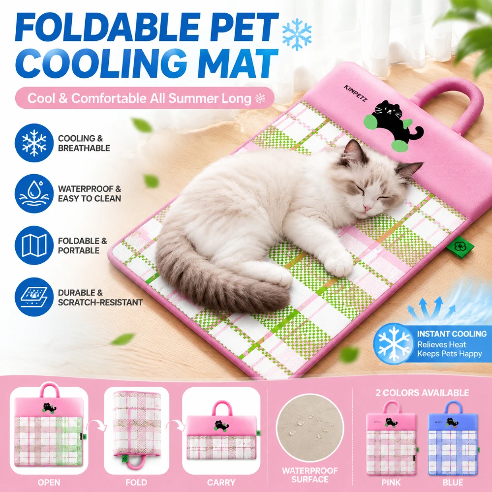 Summer Cooling Pet Mat Waterproof Washable Dog Cat Bed Portable Sleeping Pad for Small Medium Dogs 1005012407333133