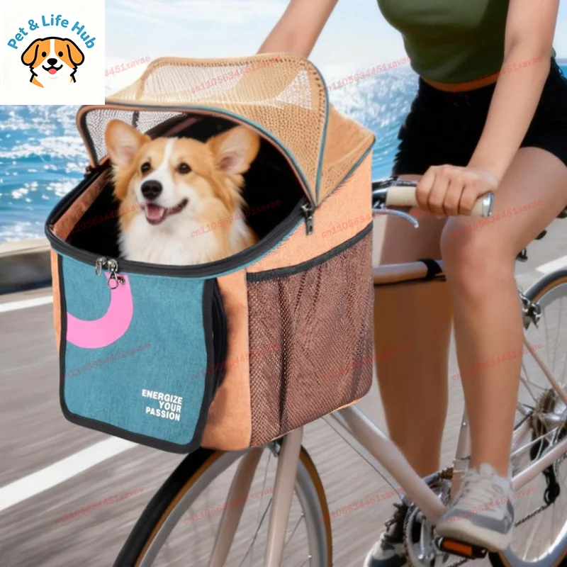 Dog Bike Basket Carrier Foldable Pet Travel Bag Versatile Comfortable Portable Outdoor Traveling 1005012407353108