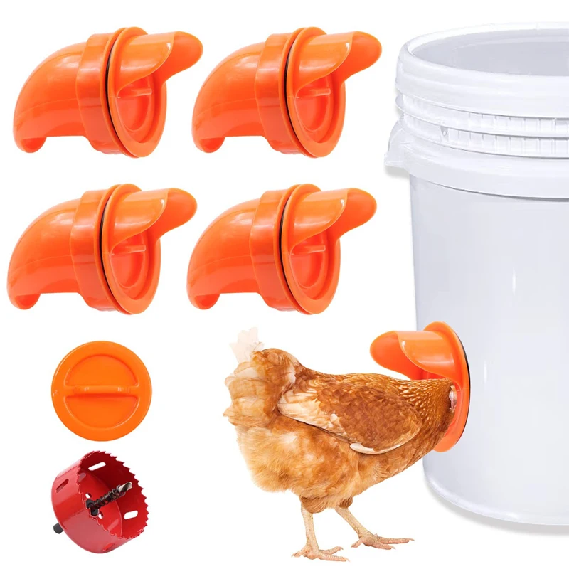 Automatic Gravity Chicken Feeder DIY Rainproof Poultry Port Reduce Spillage Food Farm Duck 1005012408750678
