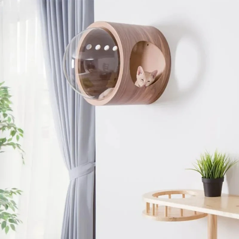 Space Capsule Cat Nest Fully Enclosed Hanging Wall Transparent Cover Cat Climbing Scratching 1005012409531971