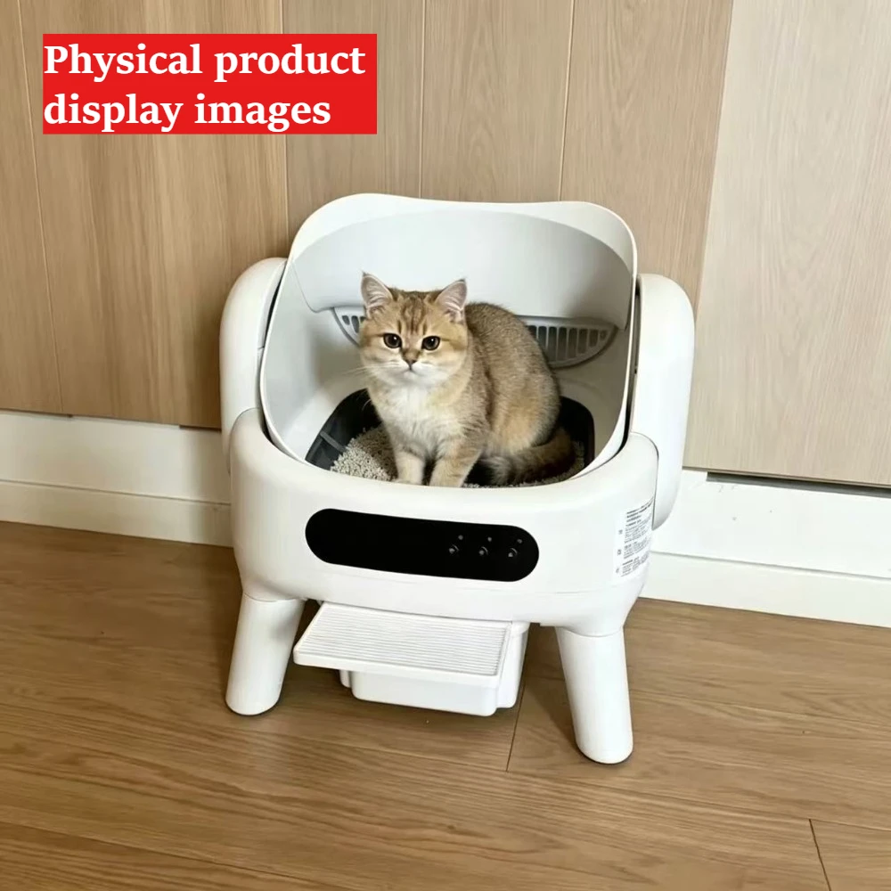 Open Automatic Smart Cat Litter Box, Large Size Electric Cat Toilet with 5 Safety Protection 1005012409669552