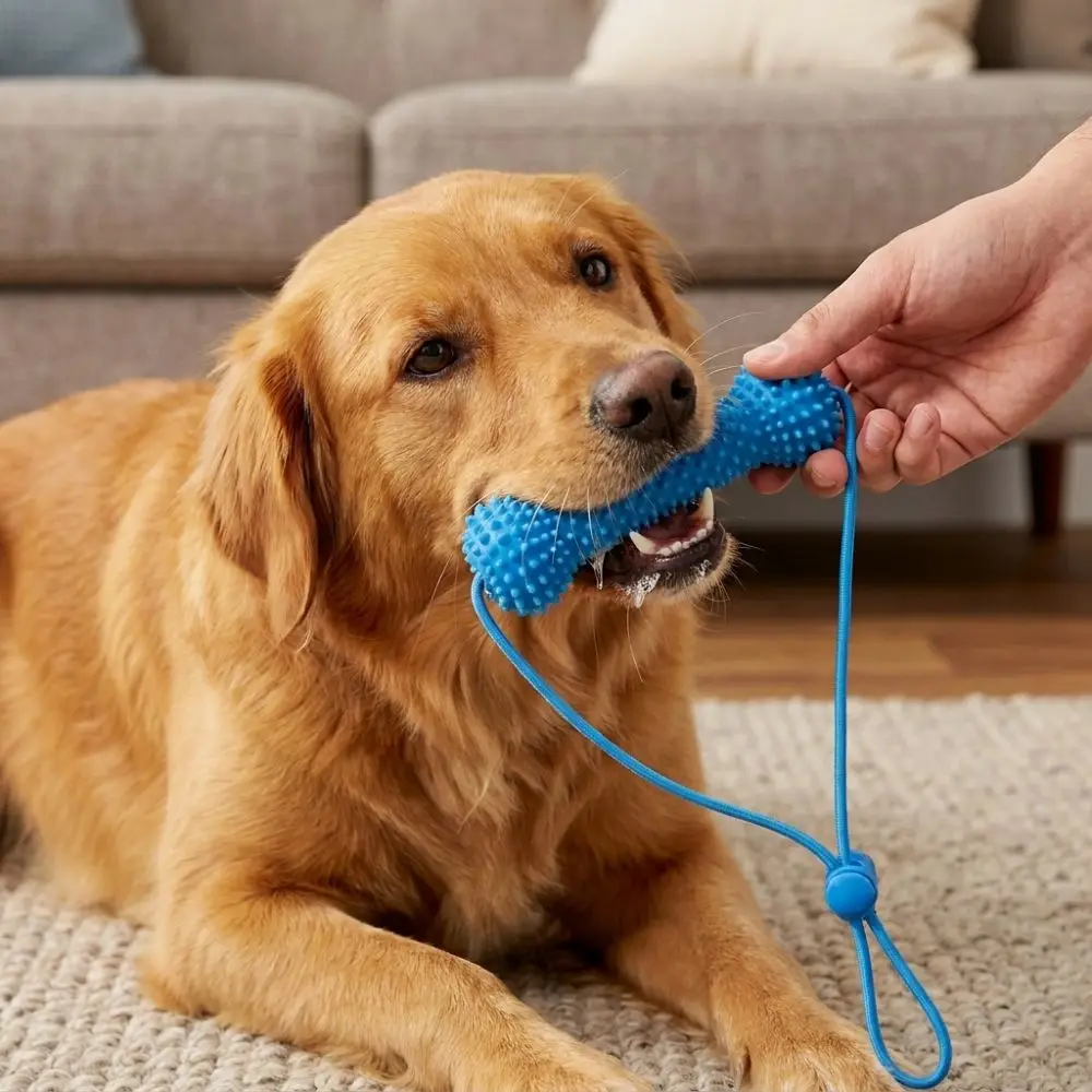 Funny Bite-Resistant Dog Teething Stick Anti-Choking with Rope Dog Chew Stick Chew-Resistant 1005012410308964