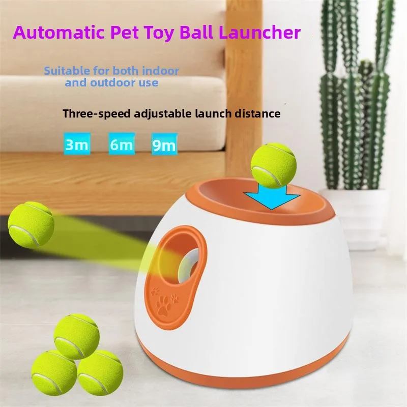 Smart Pet Ball Launcher Automatic Dog Toy with Three Adjustable Distance Levels Intelligent Pet 1005012410343455