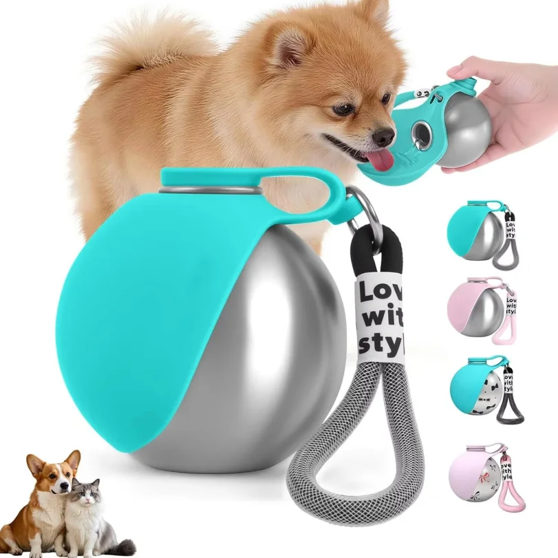 Dogs Drinking Bottle with Silicone Bowl 1005012411787613