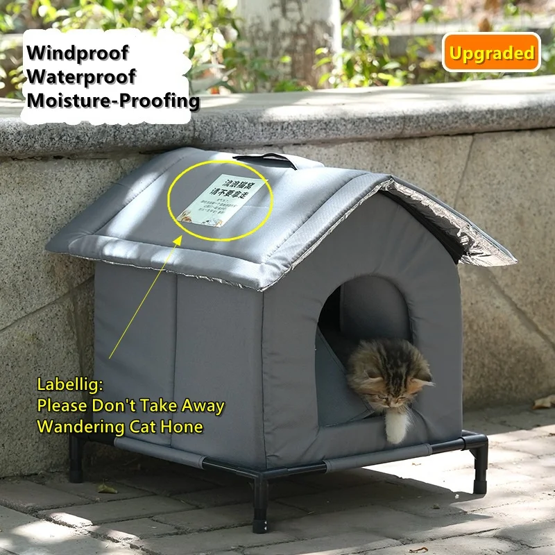 Outdoor Waterproof Pet House Foldable Washable Winter Warm Cave Nest Comfort Sleeping Bed for Stray 1005012413755505