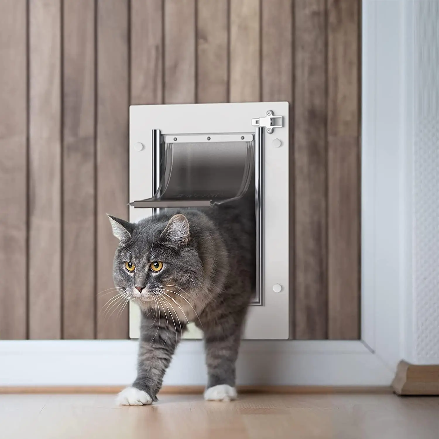 Large Plastic Dog Cat Door with Tinted Flexible Vinyl Flap 1005012413977365