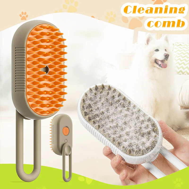 Pet Spray Massage Brush Cat Dog Steam Brush Cleaning Brush Hair Removal Combs Rechargeable Pet 1005012414009705