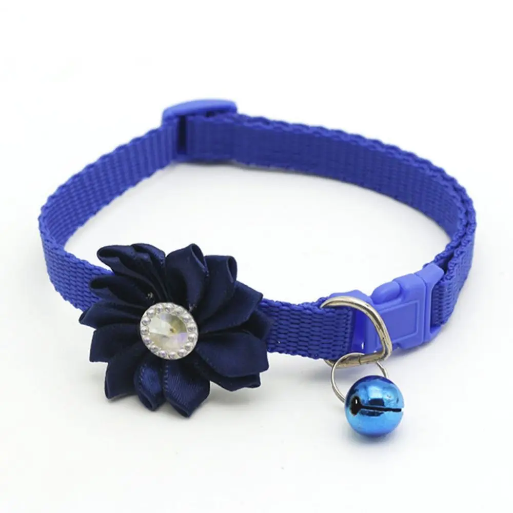 Lovely Adjustable Pet Bell Flower Collar Cute Small Cat Flower Necklace with Flower Bells Dog Neck 1005012414032926