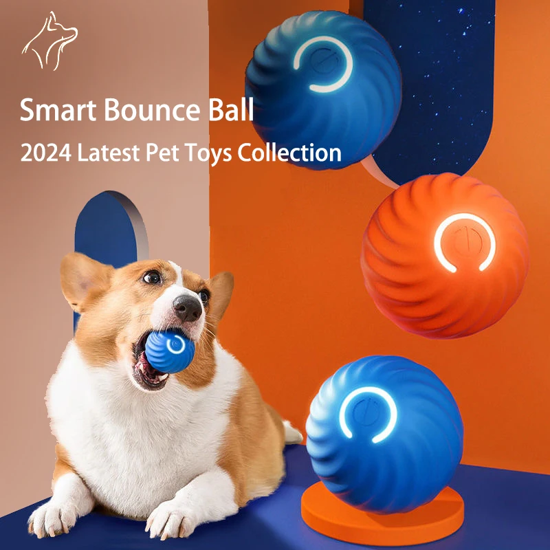Interactive Dog Jumping Ball, Chew-Resistant Electric Toy, Auto Self-Play Ball 1005012414748046