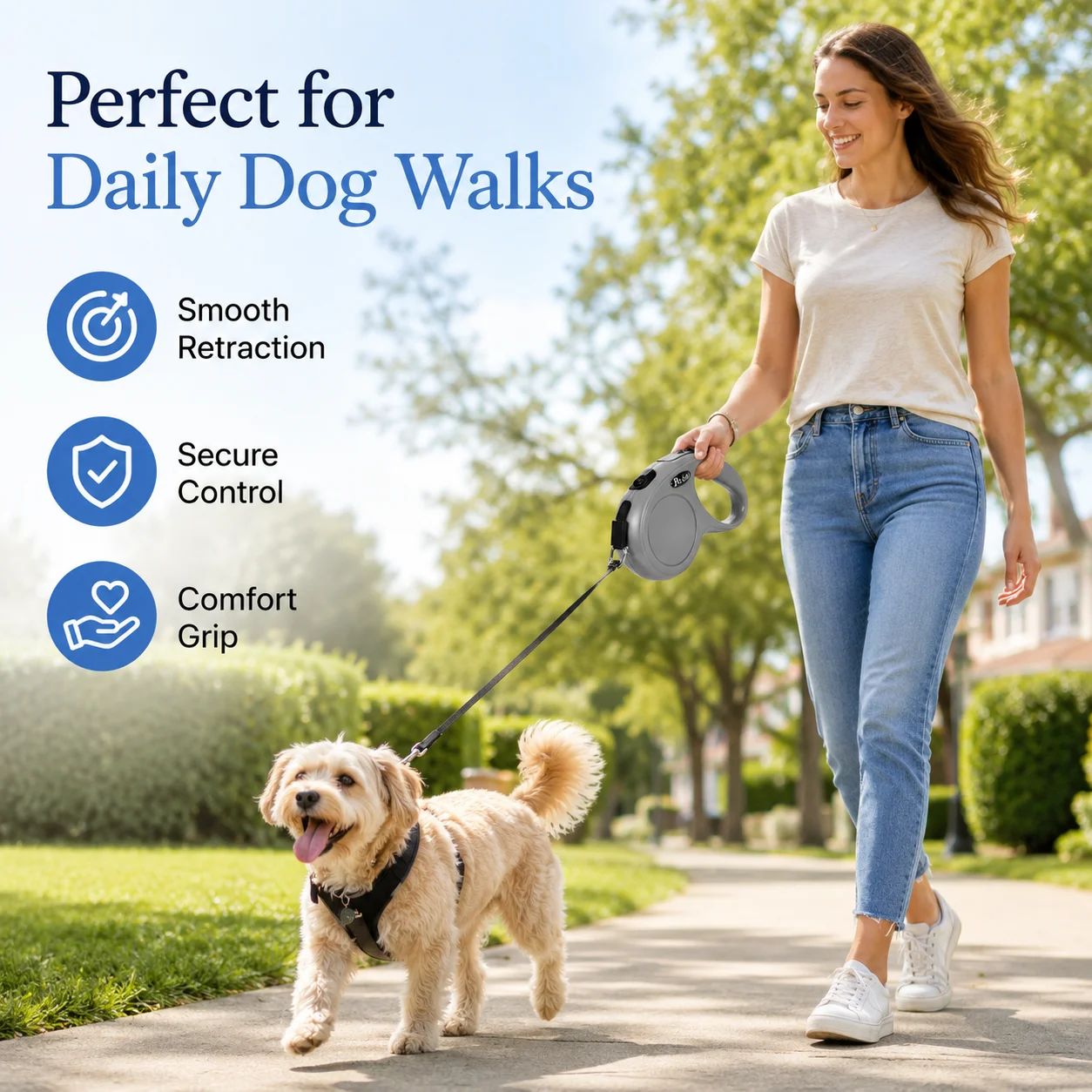 5m Retractable Dog Leash Strong Nylon Pet Walking Rope for Small Medium Dogs Cats Hiking Puppy (3m) 1005012415767697