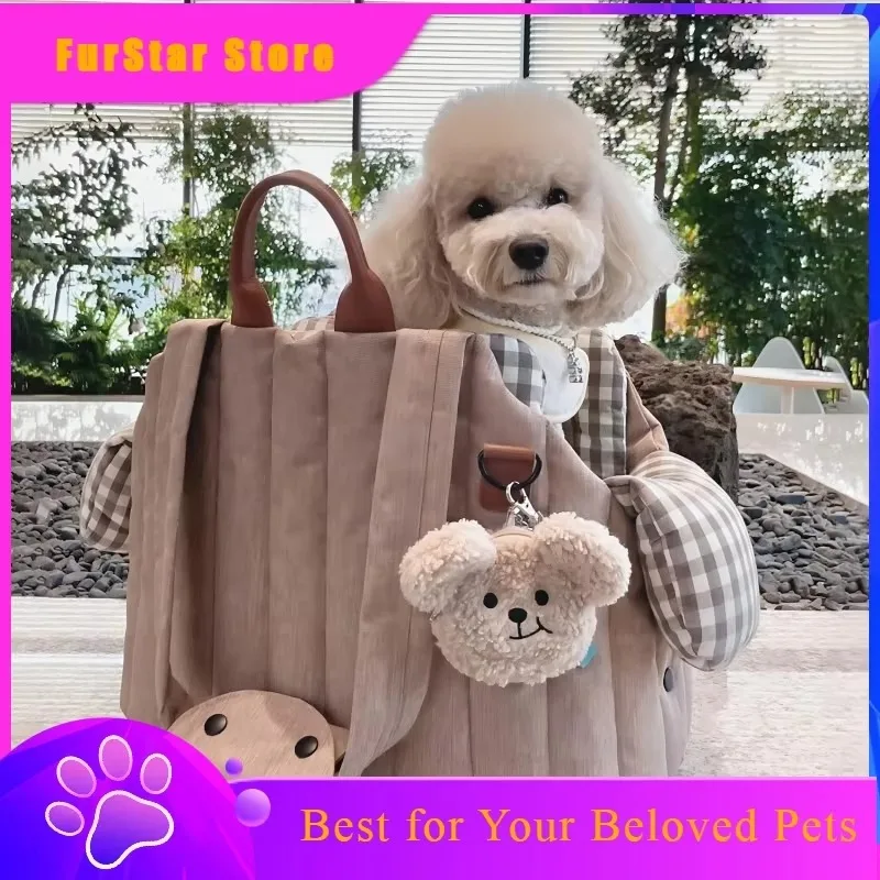 Furstarchic French Pet Travel Bag Portable Dog Cat Car Carrier Luxury Pet Bag Dog Carrier Mesh 1005012416783537
