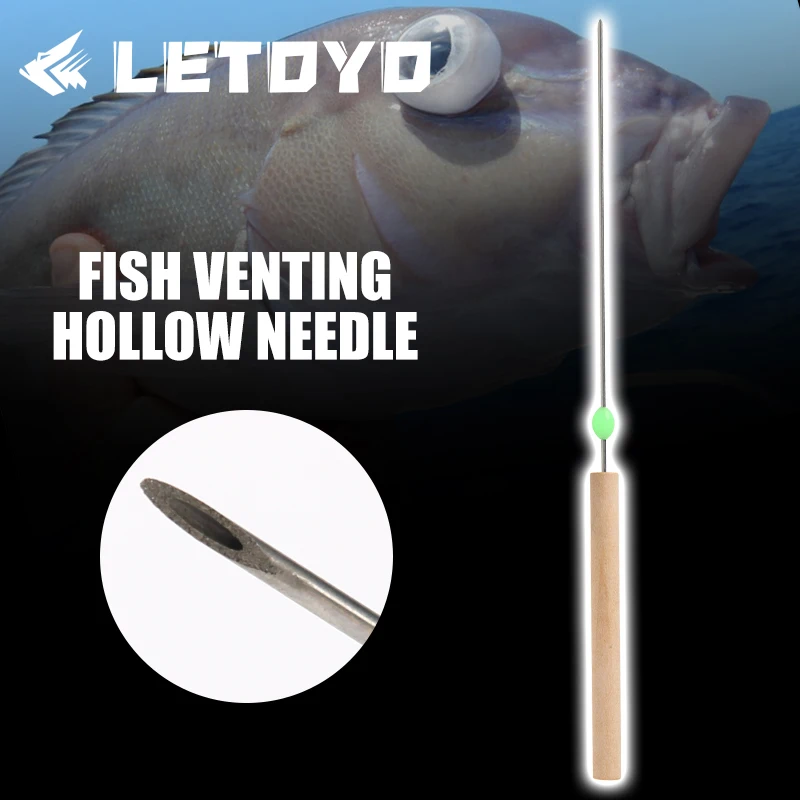 LETOYO Quick Earthworm Hooking Needle Fish Venting Hollow Worm Baiting Needle Driller Gas Needle 1005012419382961