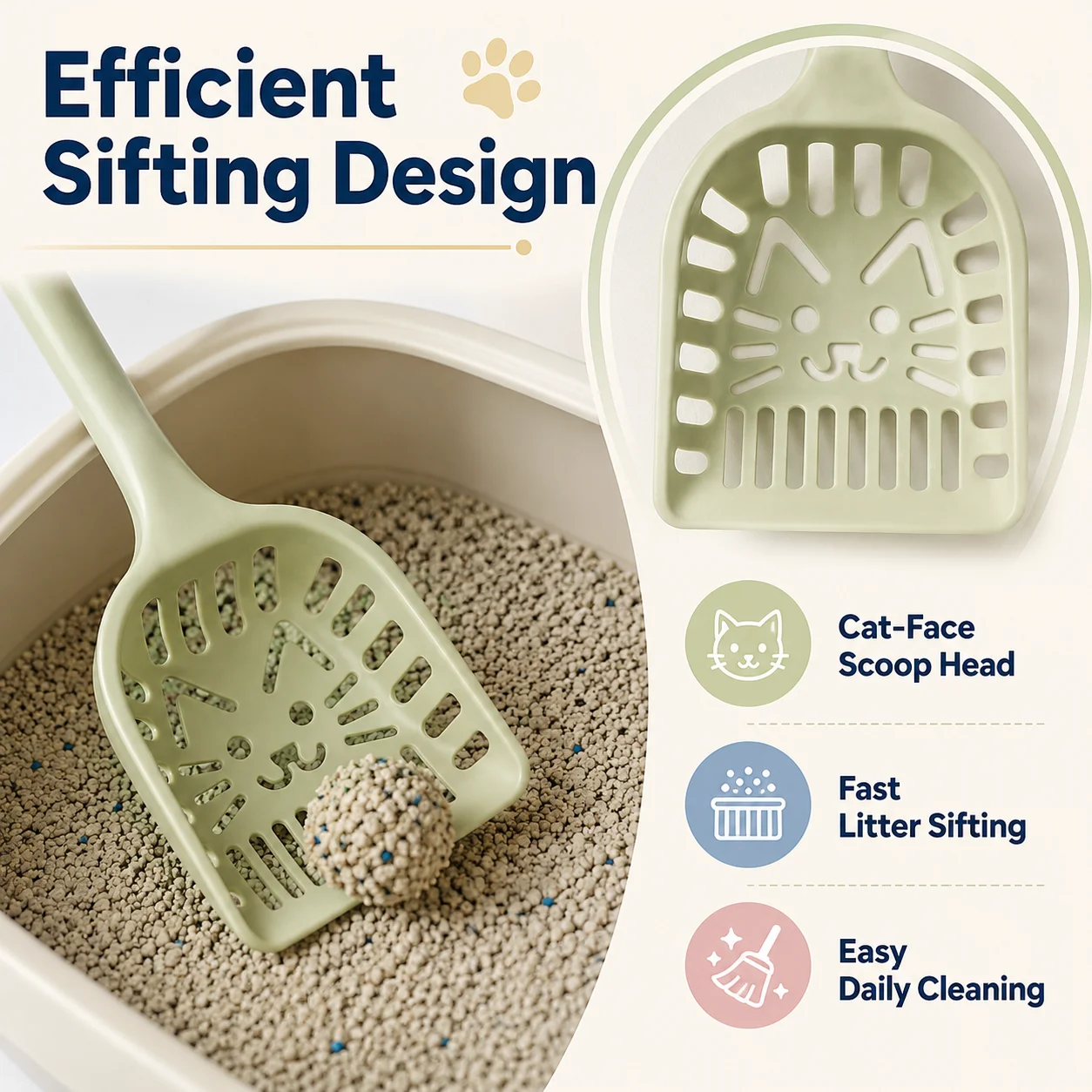 Cat Litter Scoop Pet Sand Shovel Cat Toilet Cleaning Tool Durable Litter Box Cleaning 1005012419384245