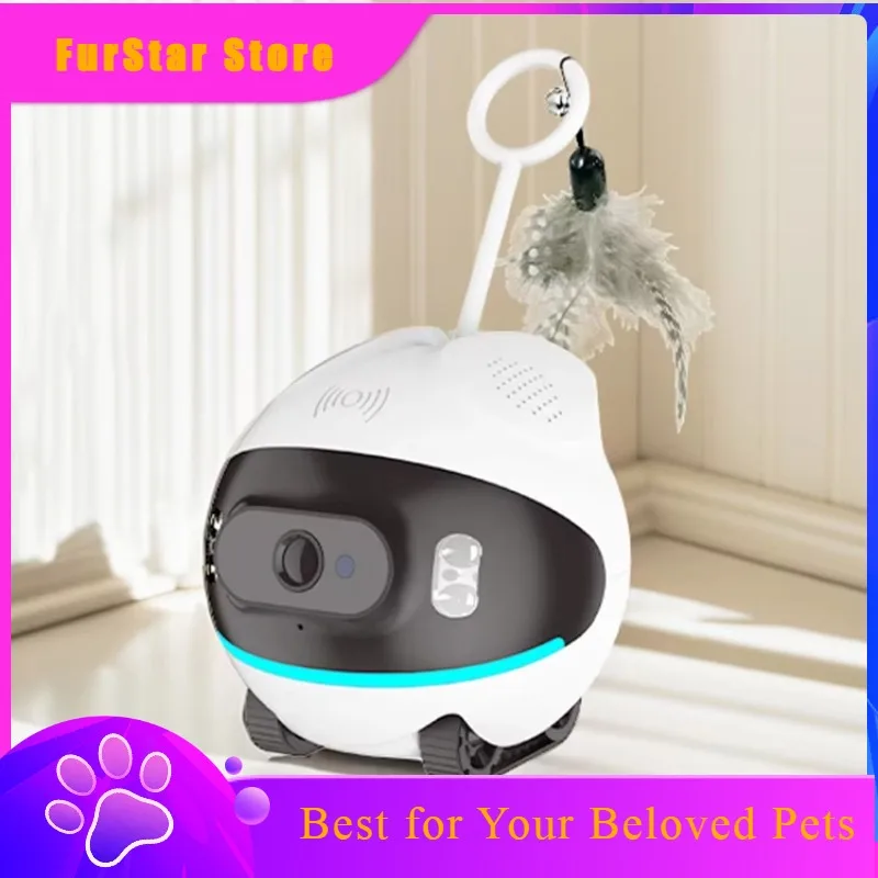 Furstarsmart Pet Camera Robot with Laser Toy for Cats & Dogs Auto Follow Rechargeable Whole House 1005012419436939