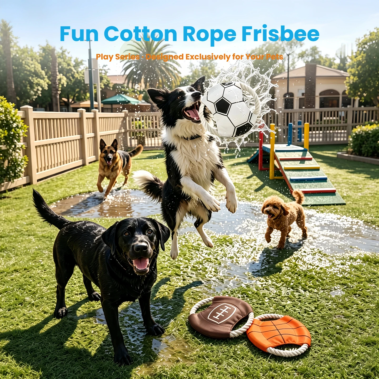 Outdoor Cotton Rope Dog Frisbee, Durable Chew Toy for Interactive Training & Playing 1005012419934802