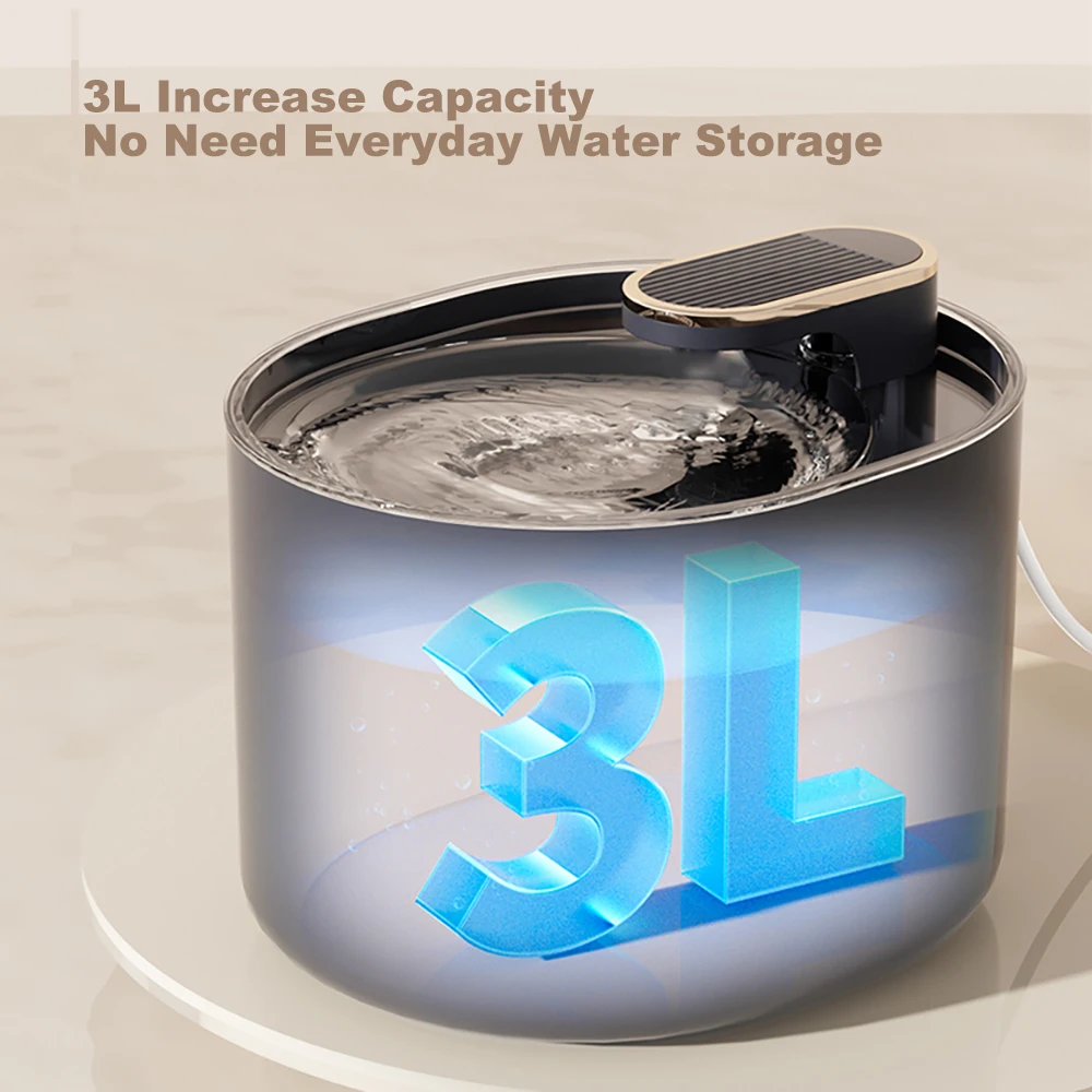 Cat Water Fountain 3L Automatic Water Dispenser with LED Light Ultra Silent Pet Drinking Water 1005012420062065