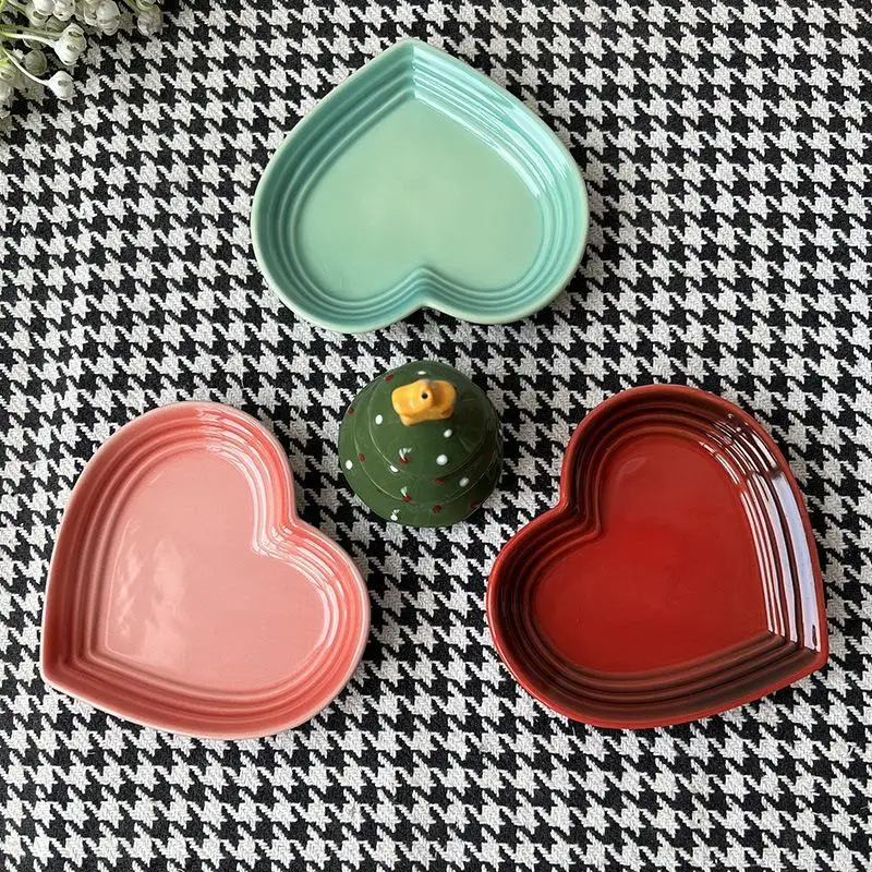Ceramic Cat Bowl Extra Heart-Shaped Wide Anti Vomiting Stress Free Design12cm Durable Ceramic Pet 1005012420282281