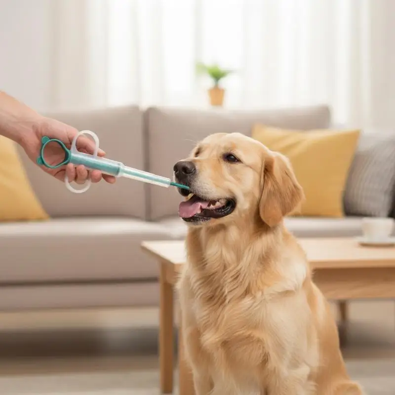 Pet Pill Dispenser with Soft Tip, Cat Dog Medicine Dispenser Shooter with Ergonomic Plunger 1005012420904052
