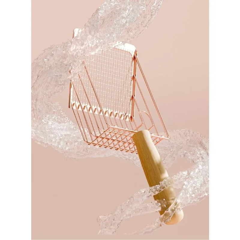 Cat Litter Scoop, Fine-Hole Metal Cat Poop Shovel, Mineral Sand and Tofu Cat Litter Net Scoop (2 In-1) 1005012422035483