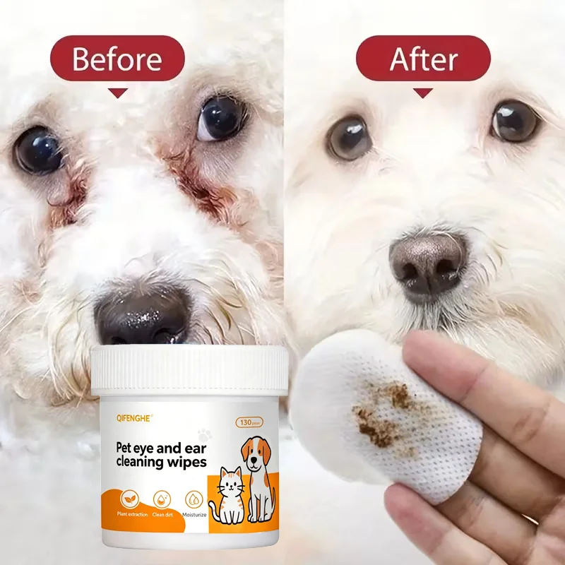 Pet Eye and Ear Cleaning Wipes Plant Extract Formula Clean Dirt Moisturize Remove Earwax Tear 1005012422872781