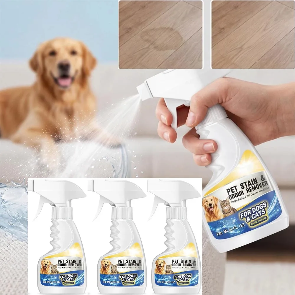 Household Floor Cleaner Spray Gentle Healthy Remove Dogs Cats Urine Smell Helps Reduce Pet (120ml) 1005012424111412